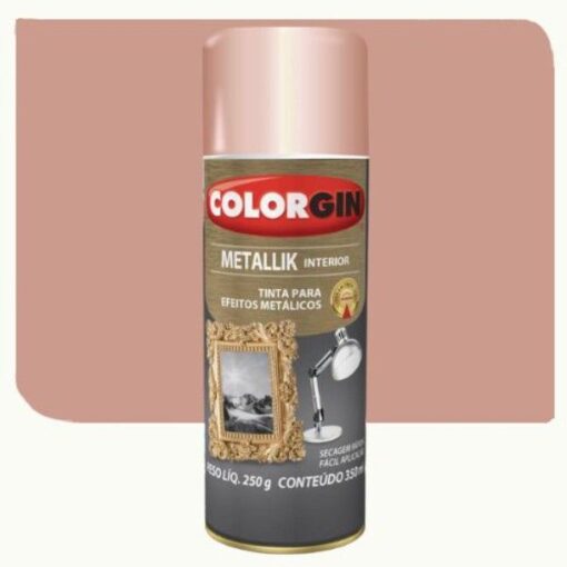 TINTA SPRAY METALLIK ROSE GOLD 360ML COLORGIN