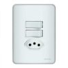 INTERRUPTOR 2 SECOES TOMADA 2P+T 20A 2382/15 - PERLEX