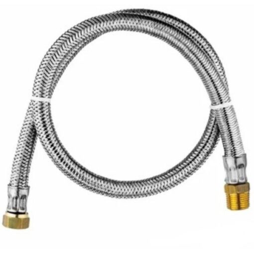 MANGUEIRA GAS FLEXIVEL PRATEADA 1,20MT