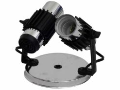 SPOT MOVEL 2 LAMPADAS PRETO/CROMADO E27 - MS