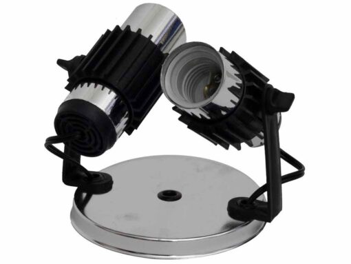 SPOT MOVEL 2 LAMPADAS PRETO/CROMADO E27 - MS