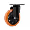 RODIZIO GIRATORIO BASE PLANA 5" LARANJA 514 (4794) - COLSON