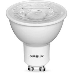 LAMPADA DICROICA LED BIPINO BRANCA 7W BIVOLT GU10 6500K OUROLUX