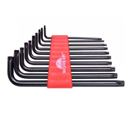 JOGO CHAVE TORK 10 PCS LONGA T9-T50 - WORKER