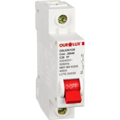 DISJUNTOR DIN CURVA C 1X20A - OUROLUX