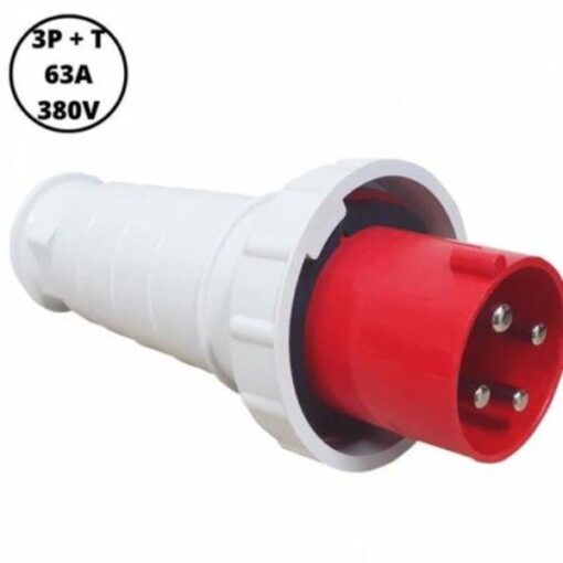 PLUG INDUSTRIAL MACHO 3P+T 63A 380V - LUKMA