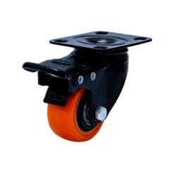 RODIZIO GIRATORIO BASE PLANA 1.5/8 41MM C/ FREIO LARANJA (6235) - COLSON