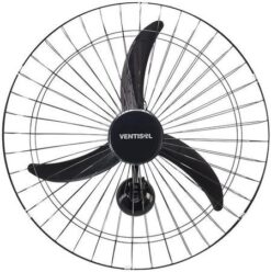 VENTILADOR PAREDE PRETO 60CM 147W 127V NEW - VENTISOL