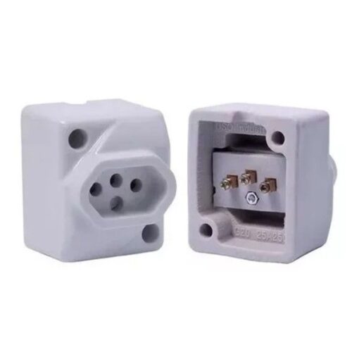 TOMADA PORCELANA SOBREPOR 2P+T 25A G20