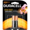 PILHA ALCALINA PALITO 2 UNIDADES AAA - DURACELL