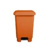 LIXEIRA 50L C/ PEDAL LARANJA - USAPLAST
