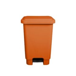LIXEIRA 50L C/ PEDAL LARANJA - USAPLAST