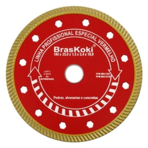 DISCO DIAMANTADO 180MM GRANITO - BRASKOKI