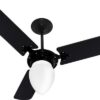 VENTILADOR TETO NEW DELTA LIGHT 3172 PRETO GLOBO PERA 127V VENTIDELTA
