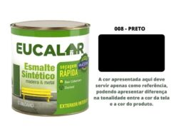 TINTA ESMALTE SINTETICO PRETO 900ML EUCALAR
