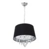 PENDENTE CUPULA PVC 1 LAMP PRETO E27 BIV SP1722PDPT LLUM