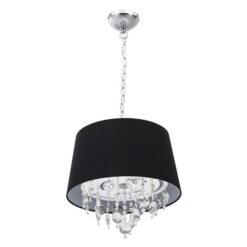 PENDENTE CUPULA PVC 1 LAMP PRETO E27 BIV SP1722PDPT LLUM