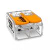 CONECTOR CHUVEIRO TRANSPARENTE 2 ENTRADAS 221-612 - WAGO