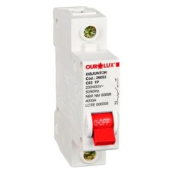 DISJUNTOR DIN CURVA C 1X63A - OUROLUX