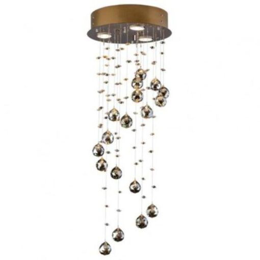 LUSTRE CRISTAL SPIRAL REDONDO 30CM CS743003PF LLUM