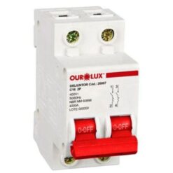 DISJUNTOR DIN CURVA C 2X16A - OUROLUX