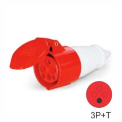 PLUG INDUSTRIAL FEMEA 3P+T 32A 380V - LUKMA