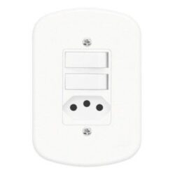 INTERRUPTOR 2 SECOES TOMADA 2P+T 10A 1363 - FAME
