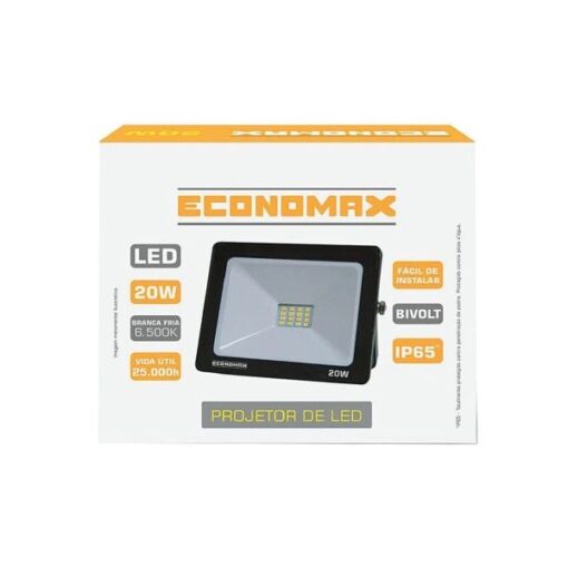REFLETOR LED 20W 6500K BIVOLT - ECONOMAX