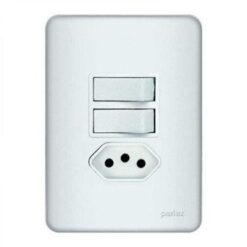 INTERRUPTOR 2 SECOES TOMADA 2P+T 10A 176353 - PERLEX