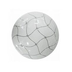 PLAFON REDONDO 2 LAMP BRANCO GD TRAMA CR0030PBB LLUM