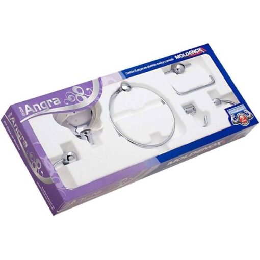 KIT BANHEIRO ALUMINIO 5 PCS ANGRA - MOLDENOX
