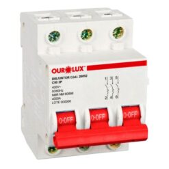 DISJUNTOR DIN CURVA C 3X50A - OUROLUX