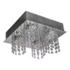 LUSTRE CRISTAL IGUACU 4 LUZES 25CM GU10 BIV GP0804BPF LLUM