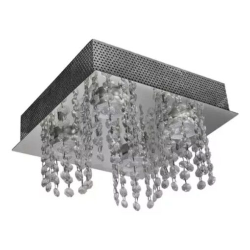 LUSTRE CRISTAL IGUACU 4 LUZES 25CM GU10 BIV GP0804BPF LLUM