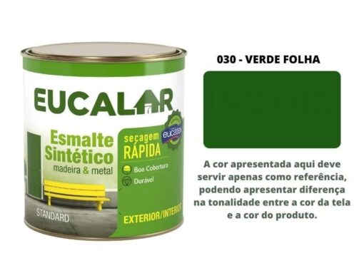 TINTA ESMALTE SINTETICO VERDE FOLHA 900ML EUCALAR