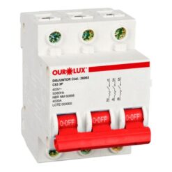 DISJUNTOR DIN CURVA C 3X63A - OUROLUX
