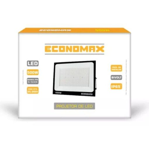 REFLETOR LED 500W 6500K BIVOLT - ECONOMAX