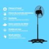 VENTILADOR COLUNA PRETO 60CM 200W 127/220V PREMIUN VENTISOL