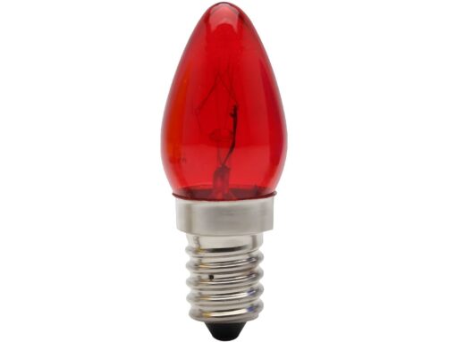 LAMPADA CHUPETA VERMELHA 7W 127V E14 - BRASFORT