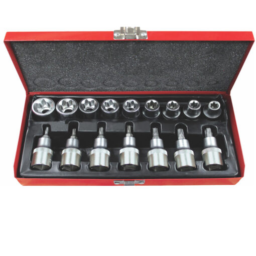 JOGO SOQUETE CHAVE TORK MACHO/FEMEA 16 PCS 6800 - LOTUS